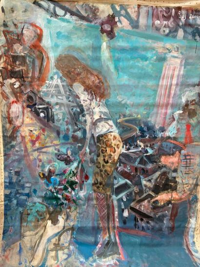 Wang Li XIN (XXe)
Model in the leopard lines
Acrylique...
