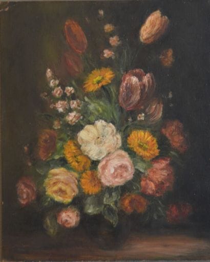 ECOLE CONTEMPORAINE
Bouquet de fleurs
Huile...