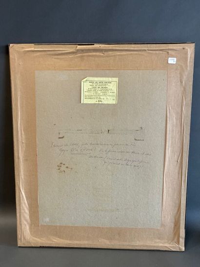 Héraldique 
Broderie, mention au revers :...