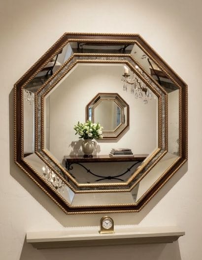 Miroir à parcloses de forme hexagonal 
90...