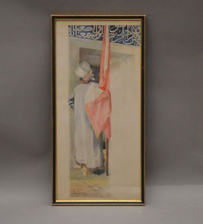 Paul LEROY (1860 - 1942)
Le porte étendard
Aquarelle...