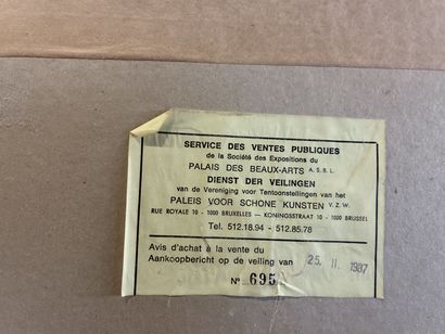 Héraldique 
Broderie, mention au revers :...