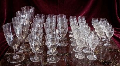 Ensemble de verres en cristal, de modèle...
