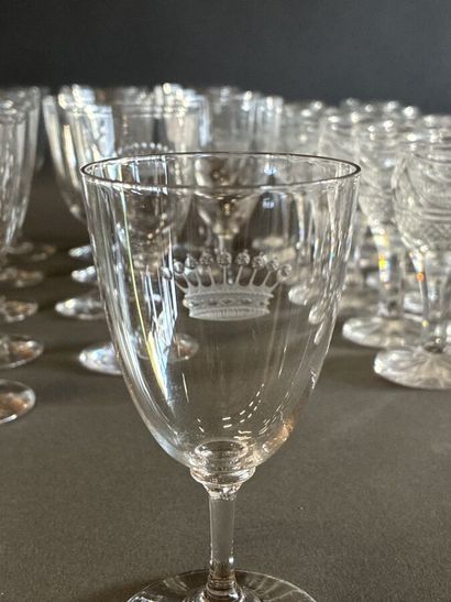 Ensemble de verres en cristal, de modèle...
