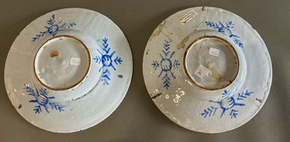 NEVERS - XVIIe siècle
Paire de plats à la...