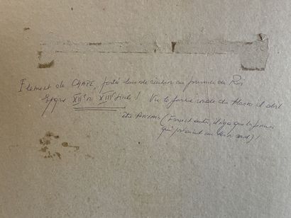 Héraldique 
Broderie, mention au revers :...