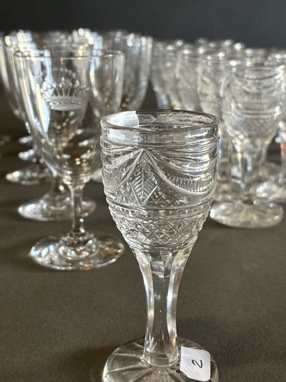 Ensemble de verres en cristal, de modèle...
