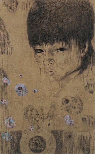 David KUNZLI (Né en 1972)
Visage Fusain et...
