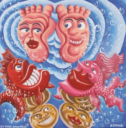 Hervé DI ROSA né en 1959
Les pieds amoureux...