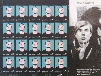 Andy WARHOL
Timbres, 2001 Planche de 20 timbres...
