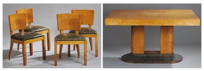 Mobilier de salle à manger en placage de...