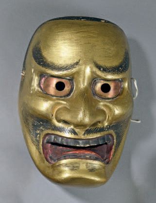 MASQUE de Nô en bois de cyprès, à l'origine...