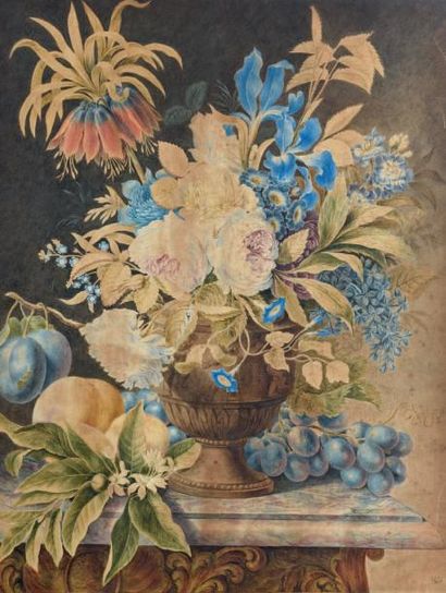 Ecole flamande vers 1800
Bouquet de fleurs...