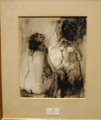 JEAN JANSEM (1920-2013)
Deux Nus Conversant.
Plume...