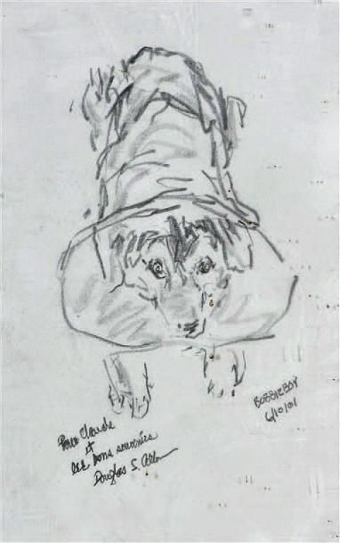 Douglas ALLEN (XXe siècle)
Portrait de BobbieBoy.
Crayon...