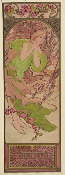 D'après Alfons MUCHA (1860 1939)
Les quatre...