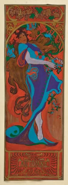 D'après Alfons MUCHA (1860 1939)
Les quatre...