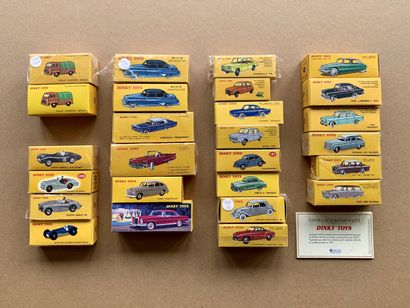 Lot 26 éléments reproduction Dinky Toys Edition...