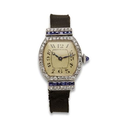 Montre bracelet de dame Belle époque diamants...