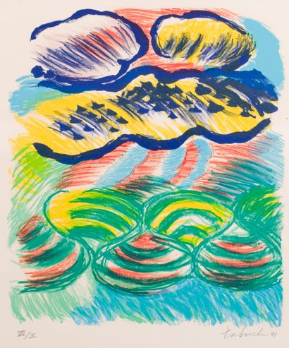 Yasse TABUCHI (1921-2009)
Ensemble de 5 lithographies,...