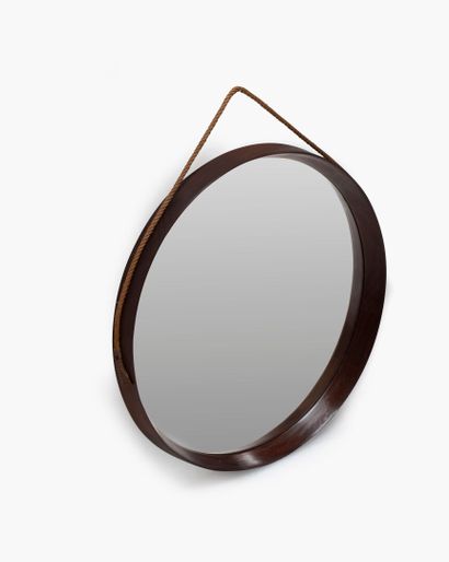 TRAVAIL DES ANNEES 60
Miroir rond
En palissandre...