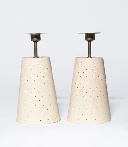 Guiseppe OSTUNI (1907-1994)
Paire d'appliques,...