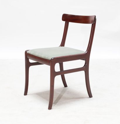 Ole WANSHER (1903-1985) 
Suite de 9 chaises,...