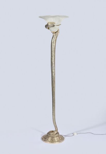 Edgar BRANDT (1880-1960), after
Silver-patinated...