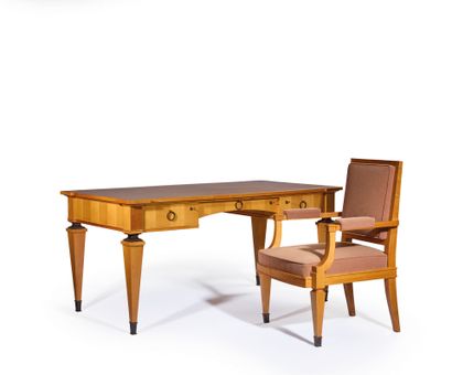 André ARBUS (1903-1969) 
Large cherrywood...