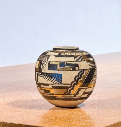 René BUTHAUD (1886-1986) 
Ceramic ball vase,...