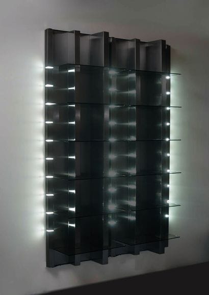 Yonel LEBOVICI ( 1937-1998)
Illuminated bookcase...