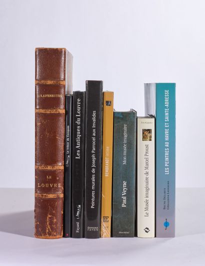 Lot of about 8 books on the Louvre, Rembrandt...