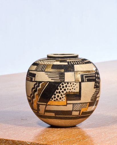 René BUTHAUD (1886-1986) 
Ceramic ball vase,...