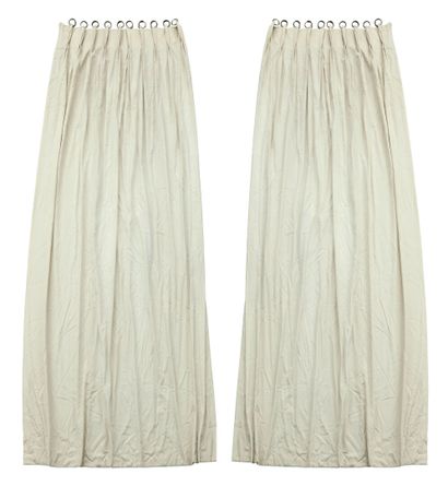 Four pairs of cream cotton curtains
Dimensions:...
