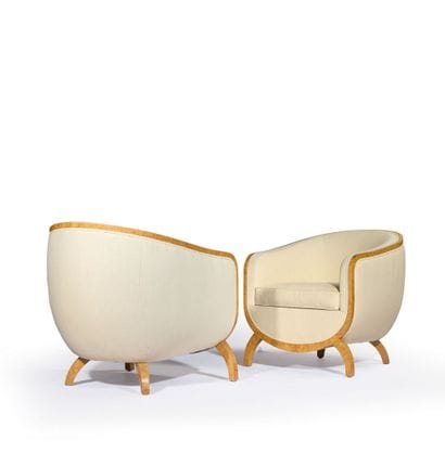 Lucie RENAUDOT (died 1939) 
Pair of armchairs...