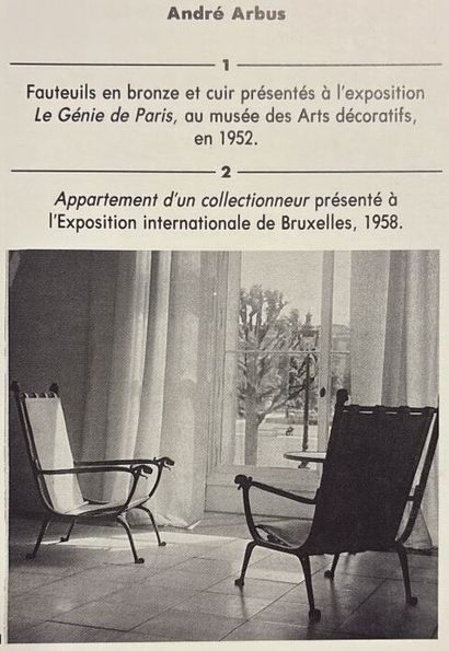 André ARBUS (1903-1969)
Pair of armchairs...