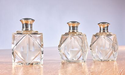 Set of Art Deco bottles, work of the 1930s,...