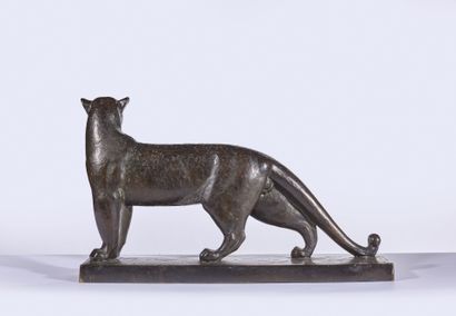 N.R BRUNET (20th century) 
Panther
Bronze...