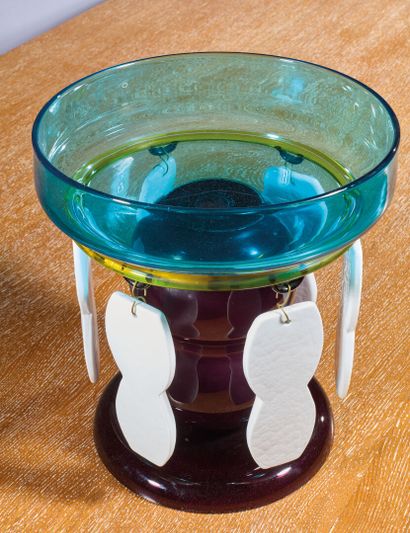 Ettore SOTTSASS (1917-2007)
Glass centerpiece...