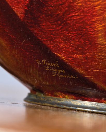 Camille FAURE (1874-1956)
Enameled copper...