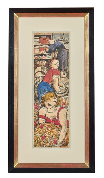 Marcel GROMAIRE (1892-1971)
Savings,1937
Watercolor...