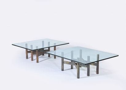 Paul EVANS (1931-1987)
Pair of metal and...