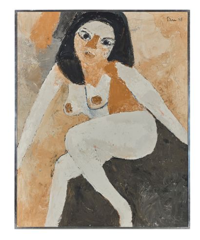 Bernard STERN (1920-2002)
Orange nude, 1968
Oil...