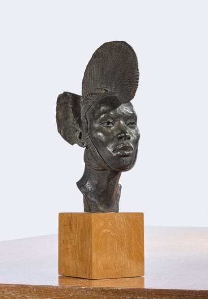 Jacques DARBAUD (born 1943)
Woman with headdress
Black...