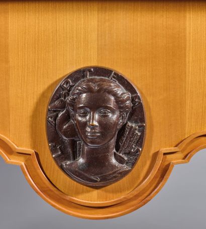 André ARBUS (1903-1969) 
Large cherrywood...
