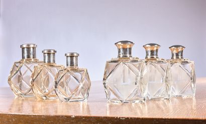 Set of Art Deco bottles, work of the 1930s,...