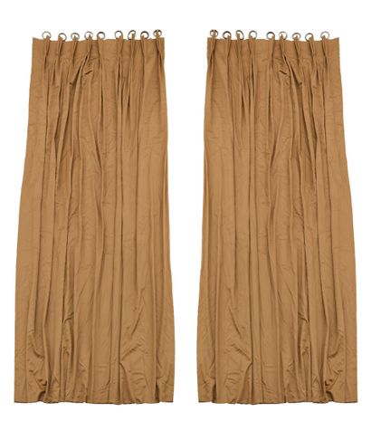 Pair of camel-colored wool curtains
Dimensions:...