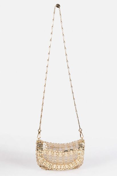 PACO RABANNE 
Clutch bag in alternating metal...