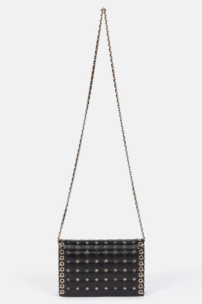 CHANEL
Clutch bag in black lambskin embellished...