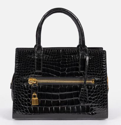 TOM FORD 
Tote bag in black alligator leather
Black...